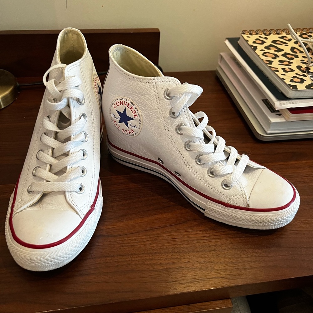 White leather converse